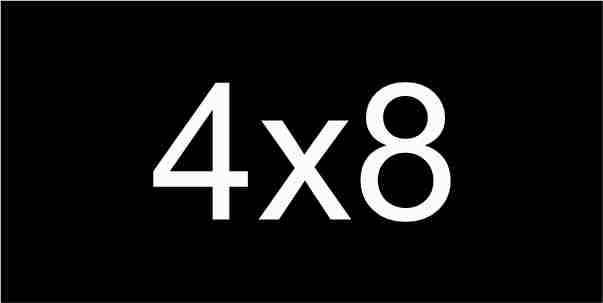 DUKE4X8-BLACK - Duke 4x8 - BLACK/WHITE