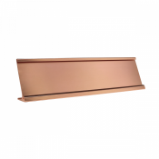 2x10 Nameplate with Rose Gold Desk Holder<br><font color=red>Includes Nameplate